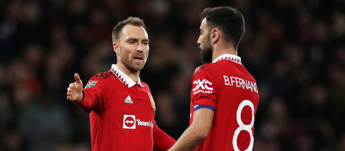 Christian Eriksen and Bruno Fernandes