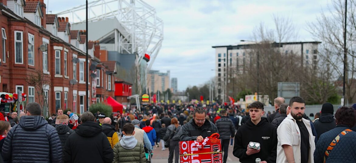 Picture of fans outside Old Trafford