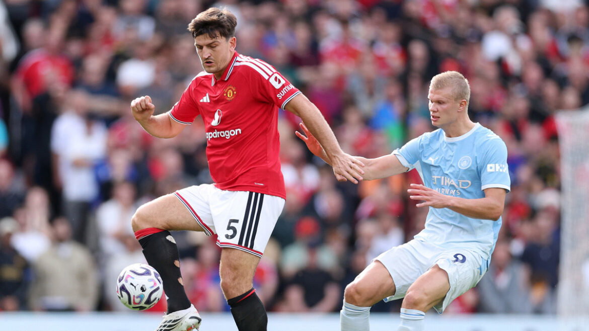 Picture of Harry Maguire and Erling Haaland