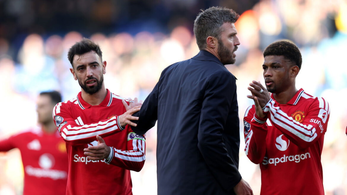 Picture of Michael Carrick and Bruno Fernandes